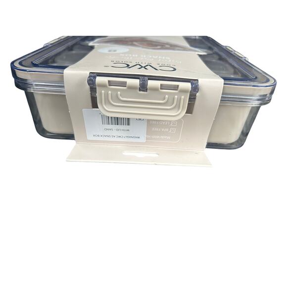 Cook With Color Snack Box New Beige Tan With 8 Compartments - Picture 3 of 7